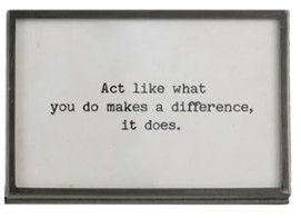 Metal &amp; Glass Frame w/Easel Act Like