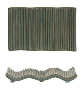 Stoneware Soap Dish, Green