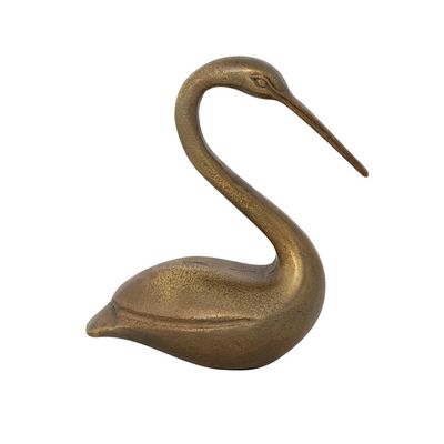 Antique Brass Finish Swan