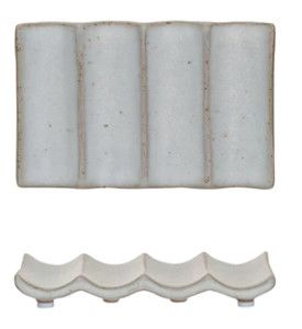 Stoneware Soap Dish, Cream