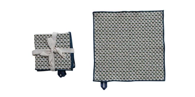 Small Woven Dish Cloth Set of 4