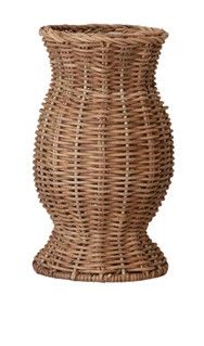 Hand Woven Rattan Vase w/Glass Insert Style 3