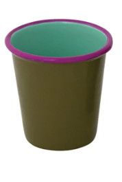 Enameled Shot Glass Dark Green