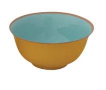 Enameled Pinch Pot Yellow