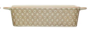 Hand-Stamped Stoneware Baker Brown