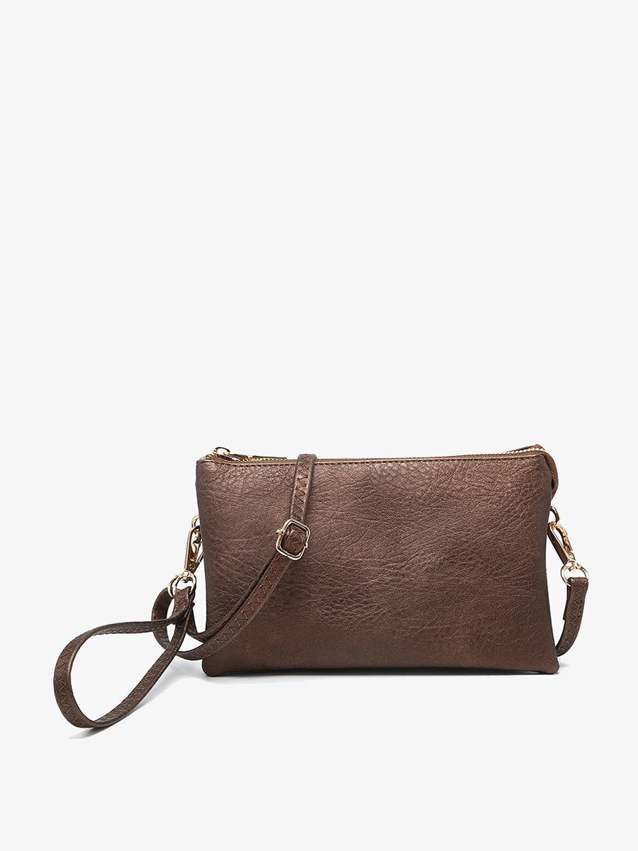 Riley Vegan Crossbody, Color: Cocoa Pearl