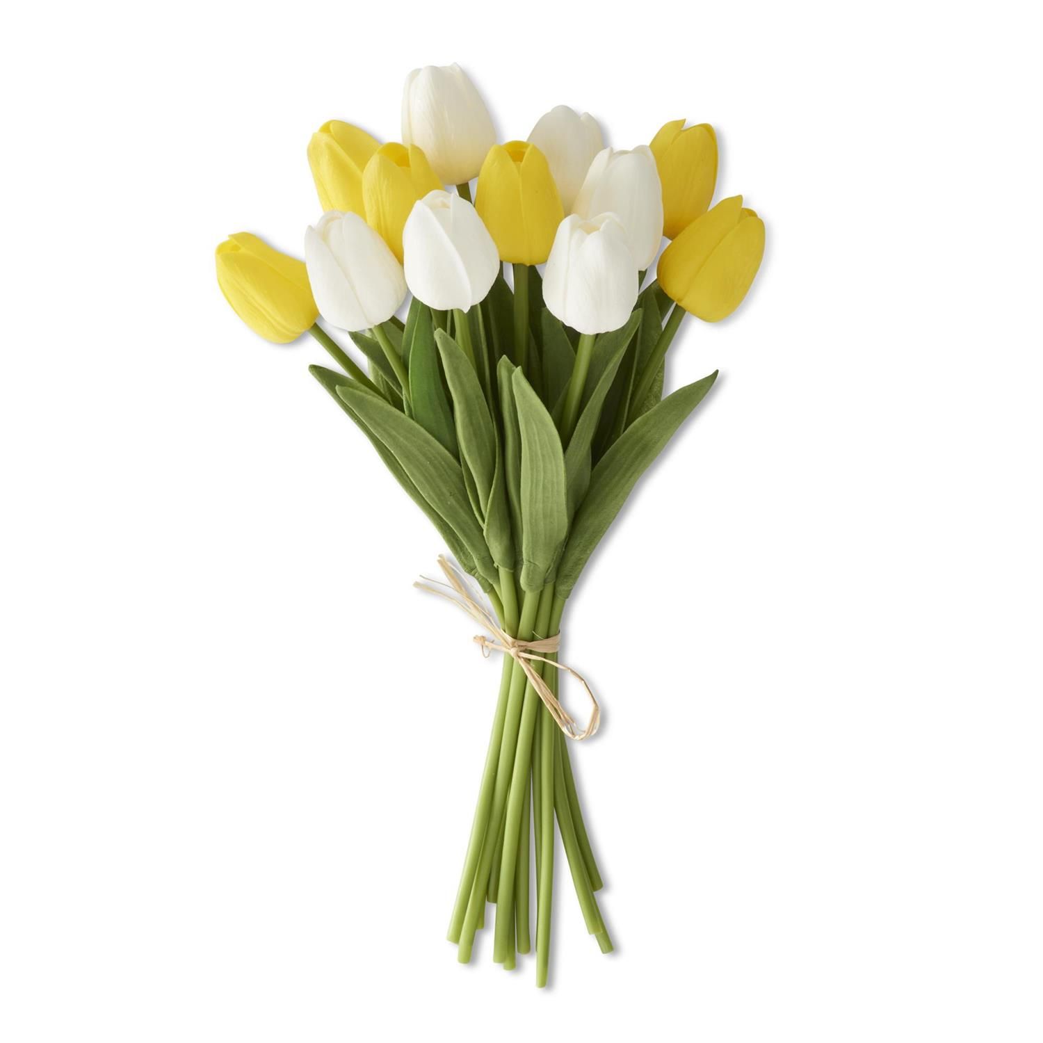 Yellow &amp; White Mini Tulip Bundle 13”