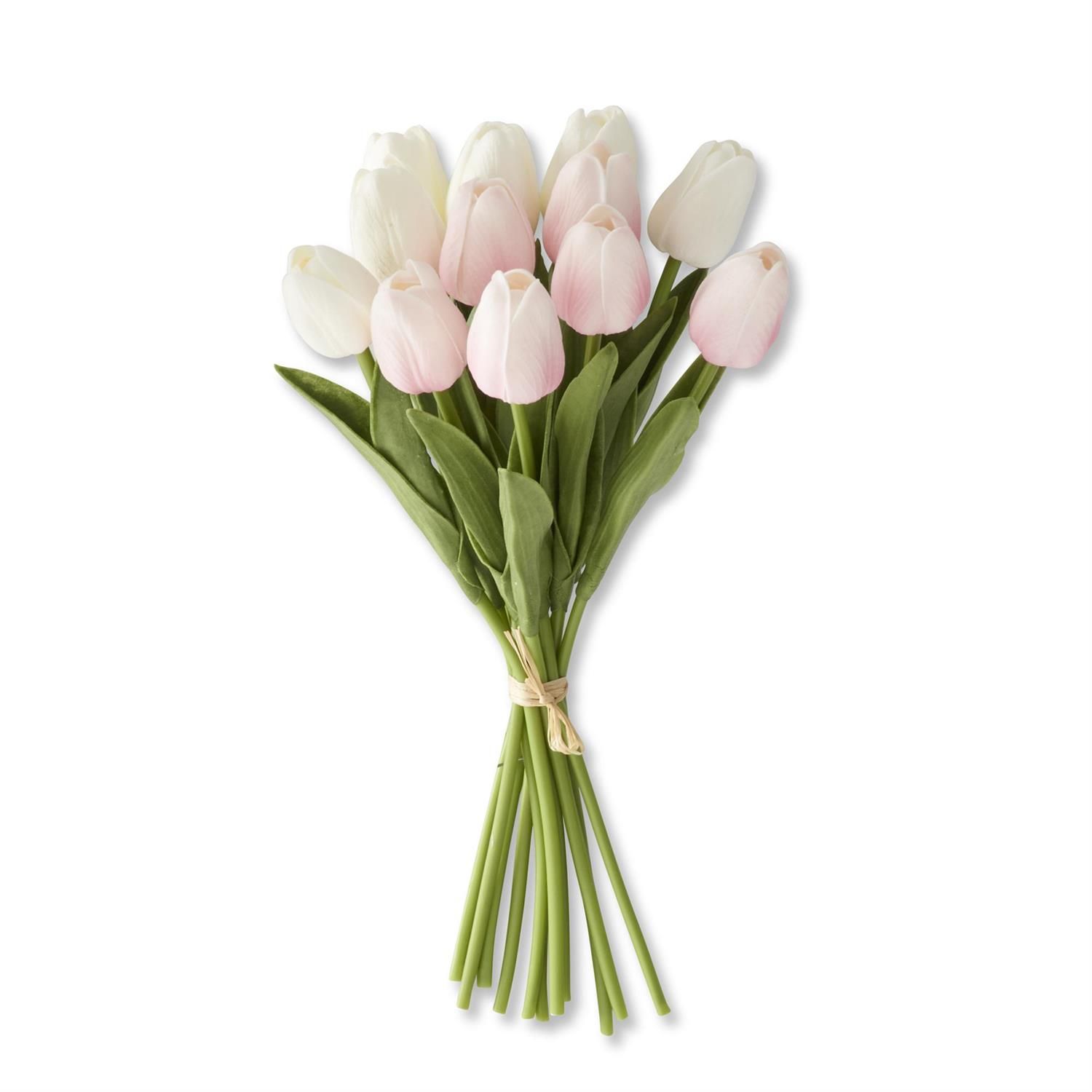 Pink &amp; White Mini Tulip Bundle 13”