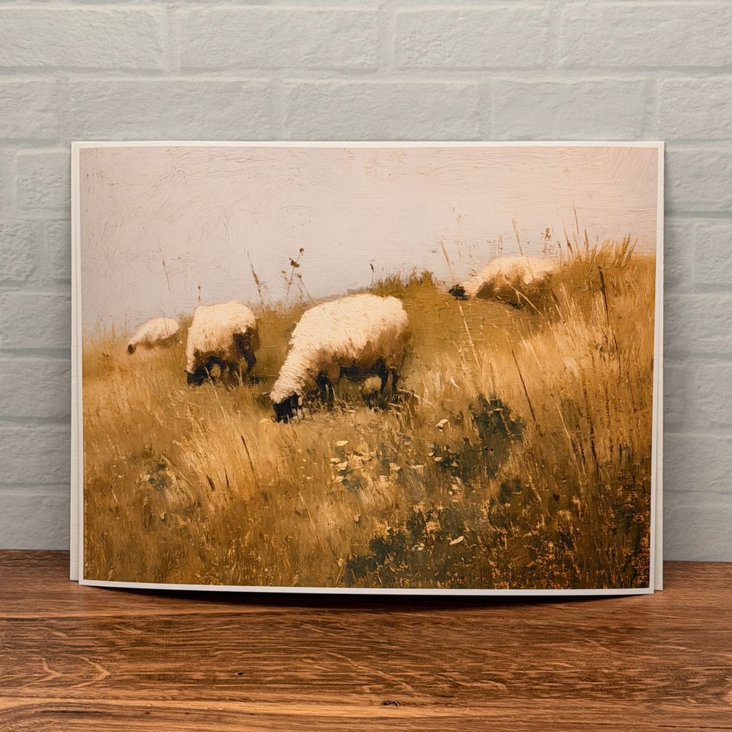 Grazing Sheep Meadow Oil Print