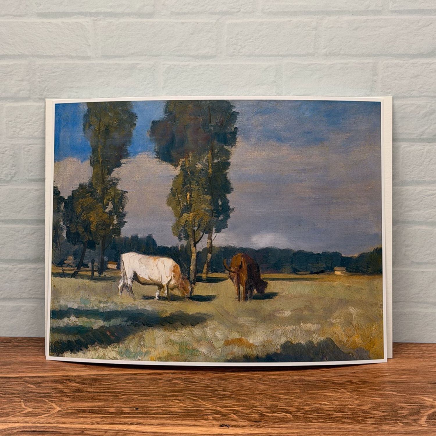 Cows in Meadow Oil Print