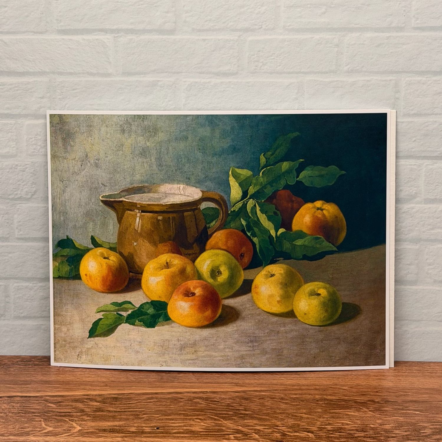 Apples + Pitcher Still Life Oil Print