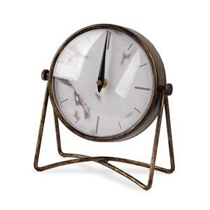 Metal Tabletop Clock w/Wire Base