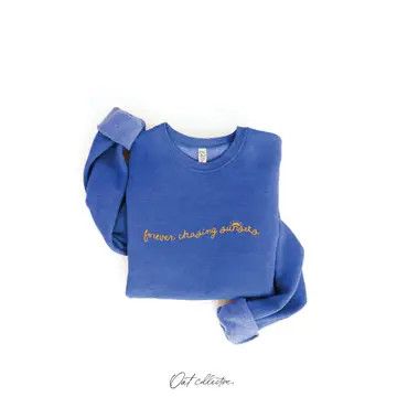 Forever Chasing Sunsets Sweatshirt, Color: Heather Royal, Size: SM