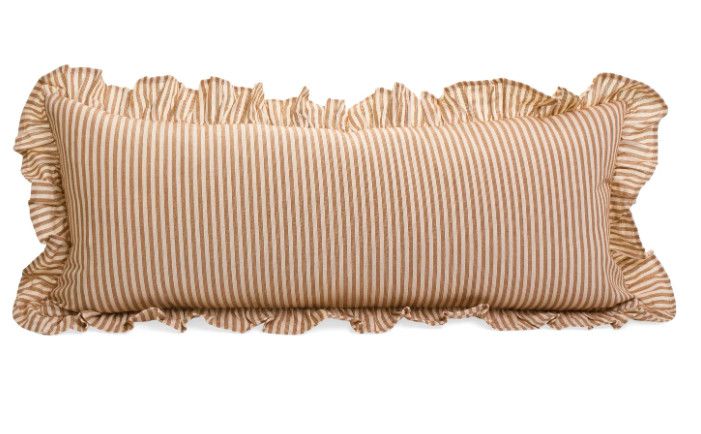 Cushion Woven Stripes w/Ruffles