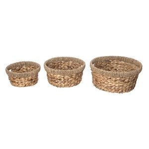 Water Hyacinth Grass Basket, Size: LG