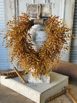Barley Twist Sage Hanging Wreath 15”