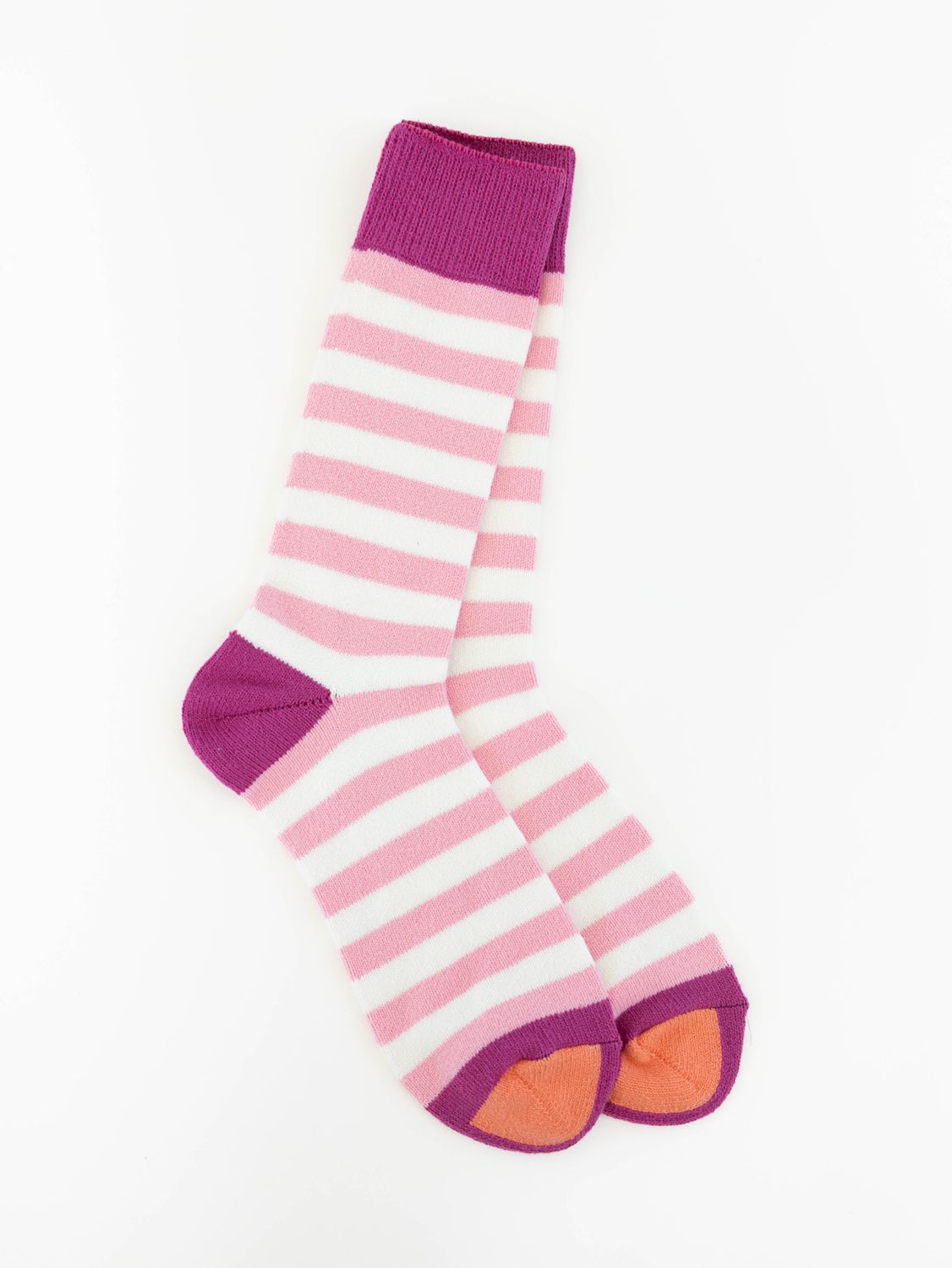 True Stripe Crew Socks, Color: Wild Strawberry