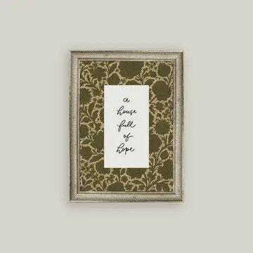 A House Full of Hope Vintage Framed Antique Style Sign 12x16
