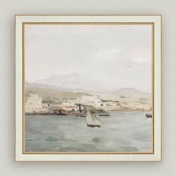 Sailboat Landscape Vintage Antique Style Art Sign | 9x9”