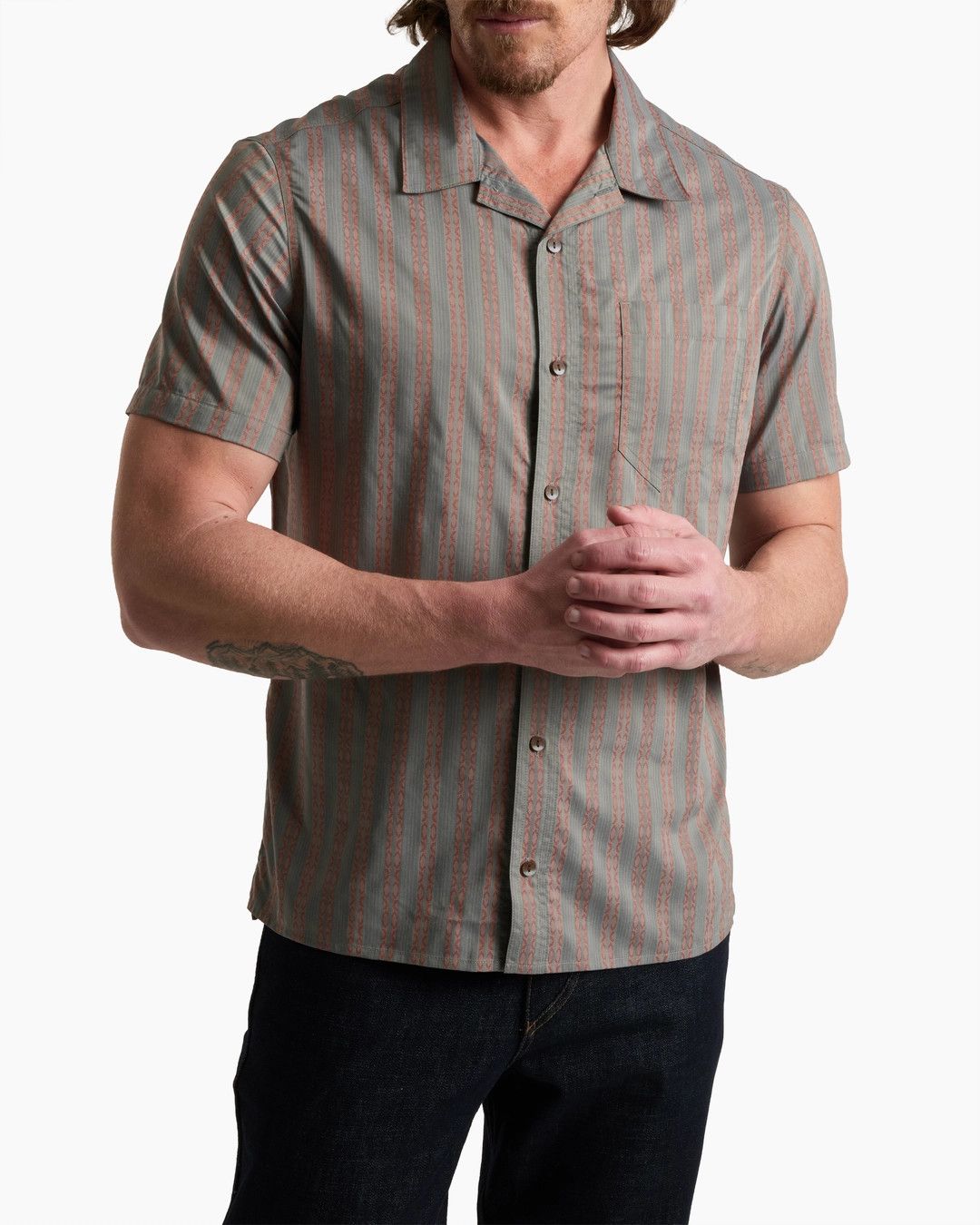 KUHL Bohemian SS, Color: Charcoal/Brick, Size: MD