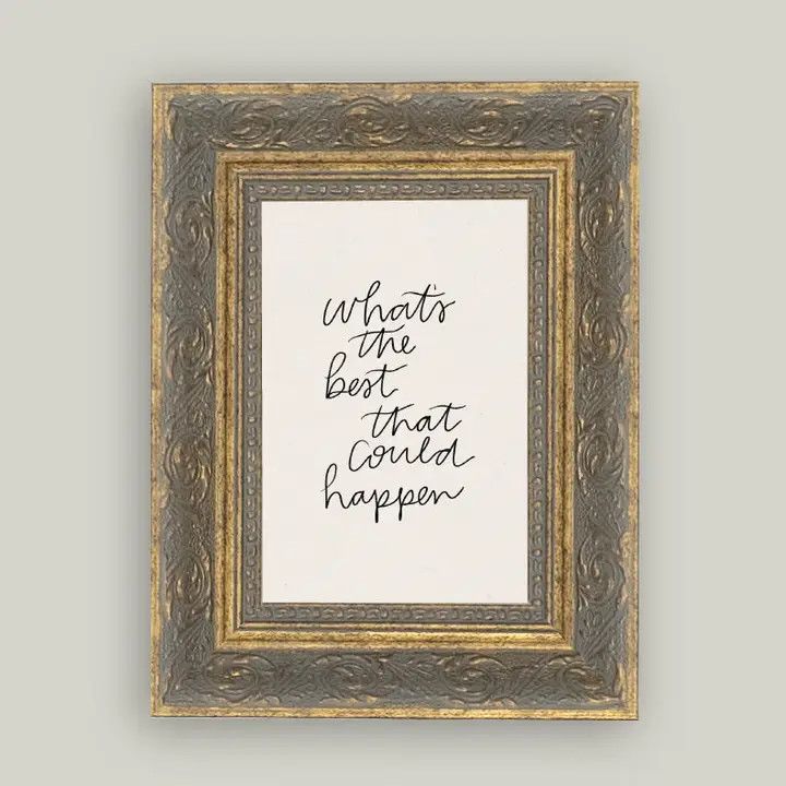 The Best That Could Happen Wall Art: Vintage Framed Canvas, Size: 5"x7"