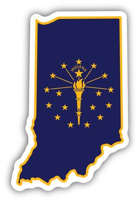 Indiana State Flag Sticker