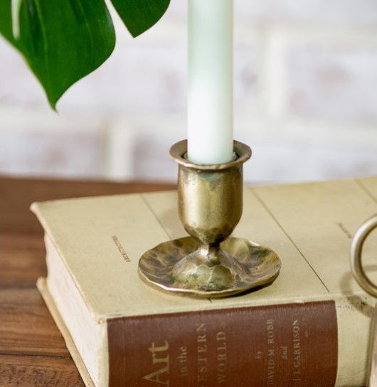 Antique Brass Taper Holder