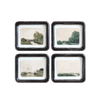 Distressed Wood Framed Wall Art