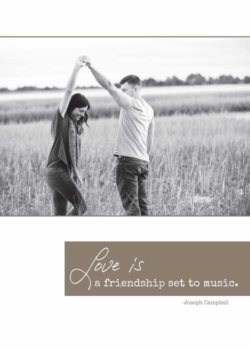 Love is a friendship set to music. - Anniversary Card