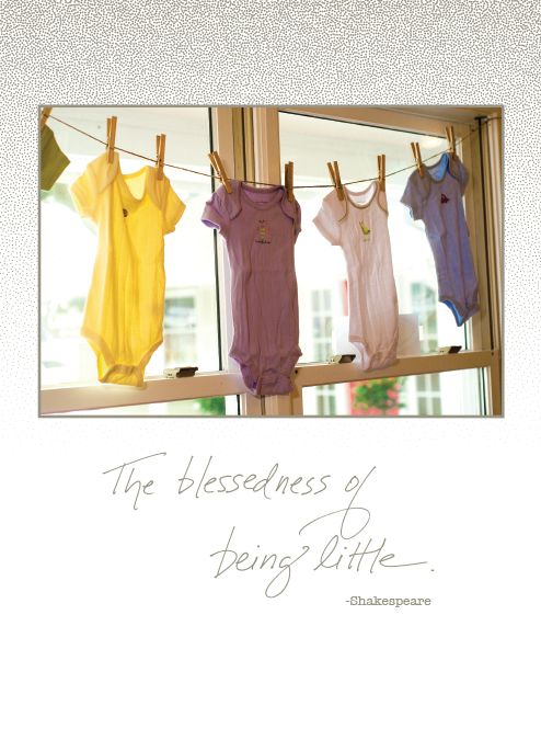 The blessedness of being little. - New Baby Card
