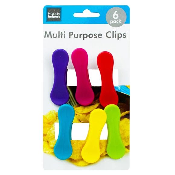 Colorful Bag Clips 6 Piece