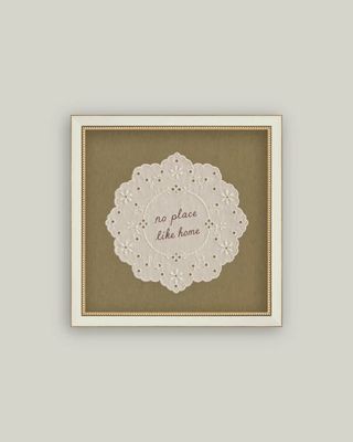 No Place Like Home Vintage Framed Antique Style Wall Art Sign