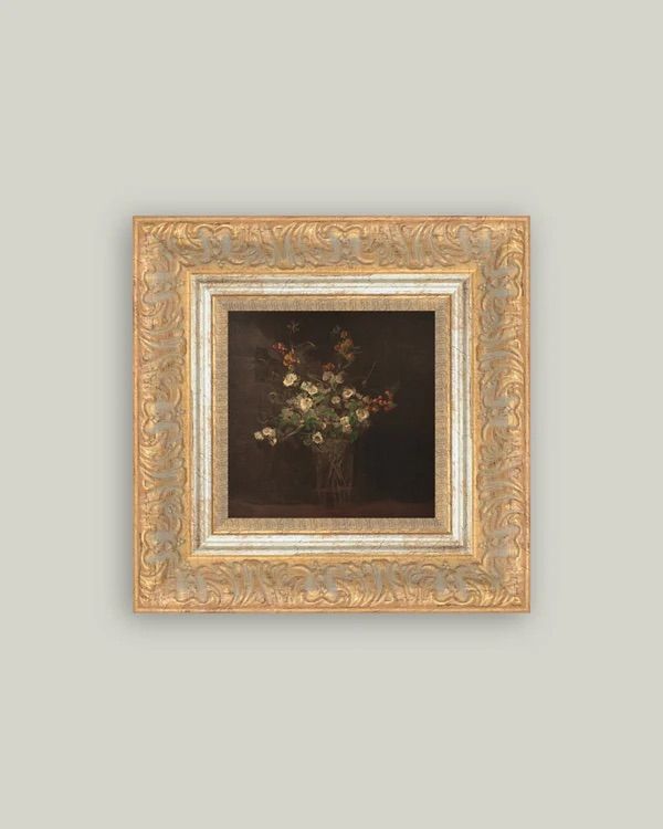 Moody Bloom Art Vintage Framed Art Print