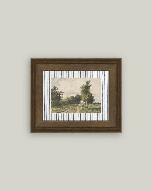 Provence Landscape Framed Vintage Art Print