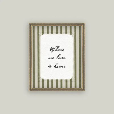 Where We Love Is Home Vintage Framed Wall Art