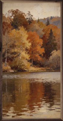 Quiet River In October Art Print