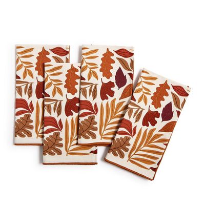 Falling Leaves Napkins Cloth Set Autumn