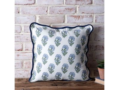 Light Blue Aster Pillow 18”
