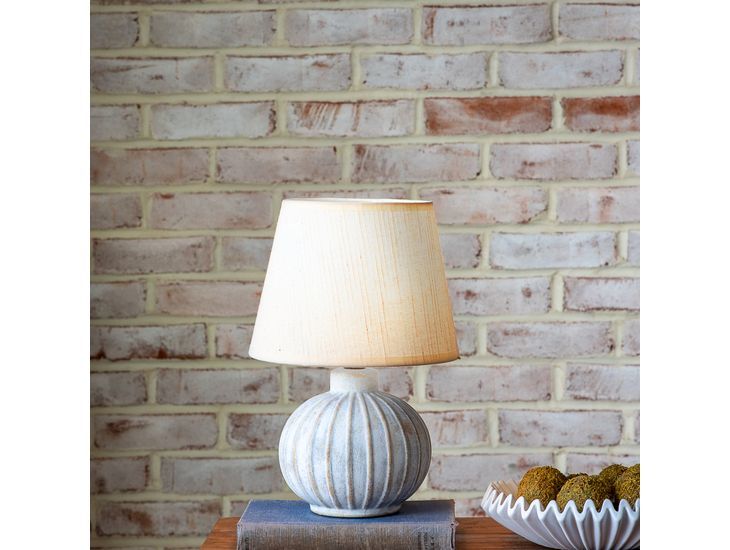 Beige Strip Pattern Lamp