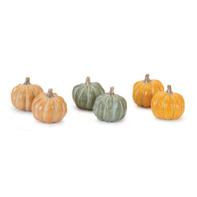 Resin Pumpkin Decorations (Box of 6)