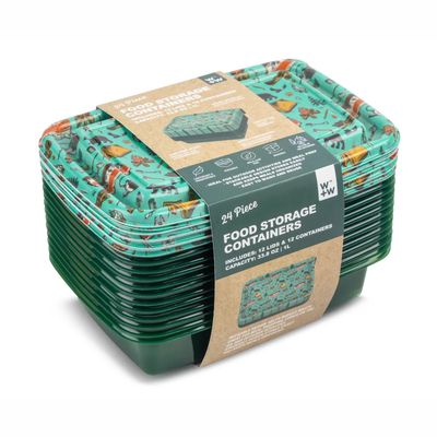 24pc Food Storage Set Plastic - W+W Camping Trip