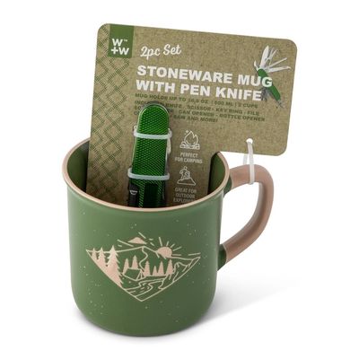 16.9oz Mug w/ Pen Knife - Olive