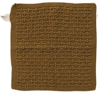 Dish Cloth Set of Three Cotton Knit Autumn Colors