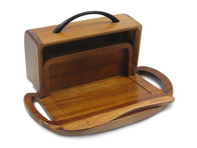 Butterie Acacia Wood Flip-Top Butter Dish