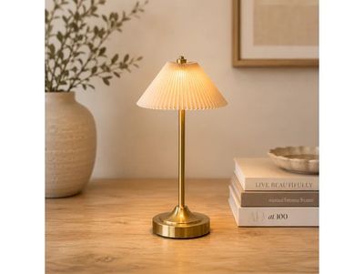 12.8” Rechargeable Gold LED Lamp