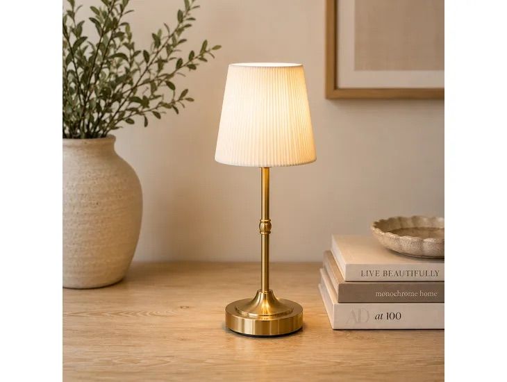 15.75” Rechargeable Gold LED Lamp