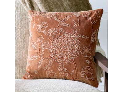 18” x 18” Velvet Flower Pillow