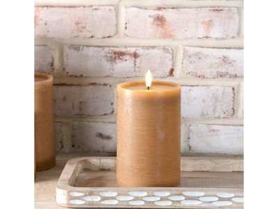 6” Caramel LED Pillar Candle