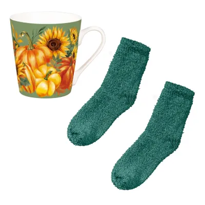 Grateful Gatherings Mug and Sock Set Sunflower