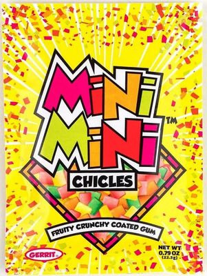 Mini Mini Chicles, Fruity Crunchy Coated Gum